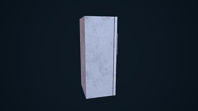 Refrigerator cabinet Low-poly 3D model 3