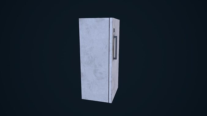Refrigerator cabinet Low-poly 3D model 2