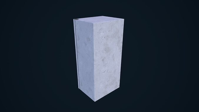 Refrigerator cabinet Low-poly 3D model 6