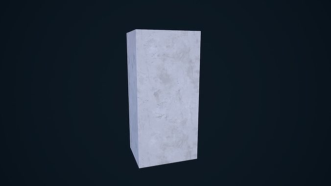 Refrigerator cabinet Low-poly 3D model 5