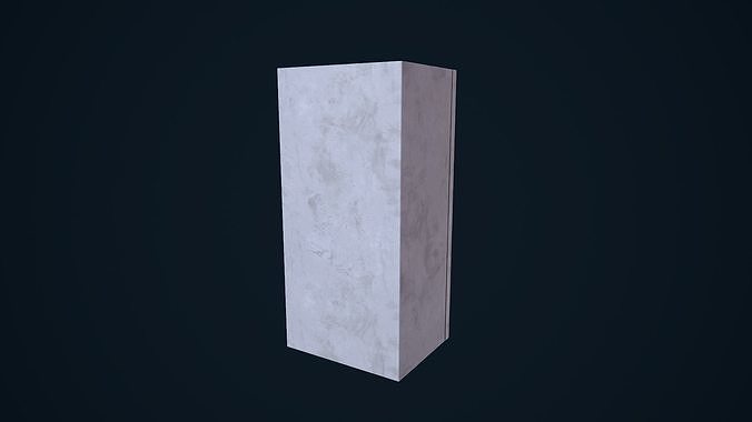 Refrigerator cabinet Low-poly 3D model 4