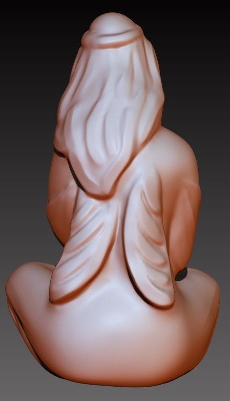 Breastfeeding her baby 3D print model_2