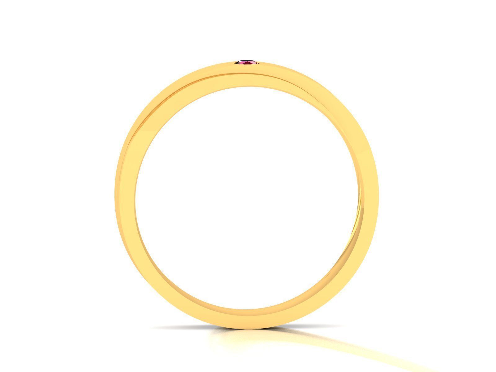 ring-9384 gold ring with sapphire 3D print model_2