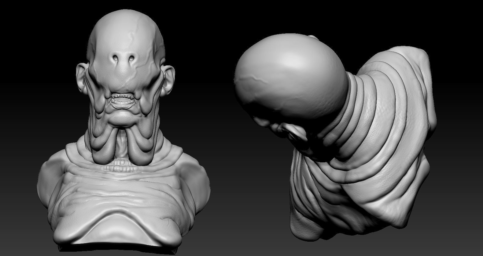 Pale Man Portrait 3D print model_4