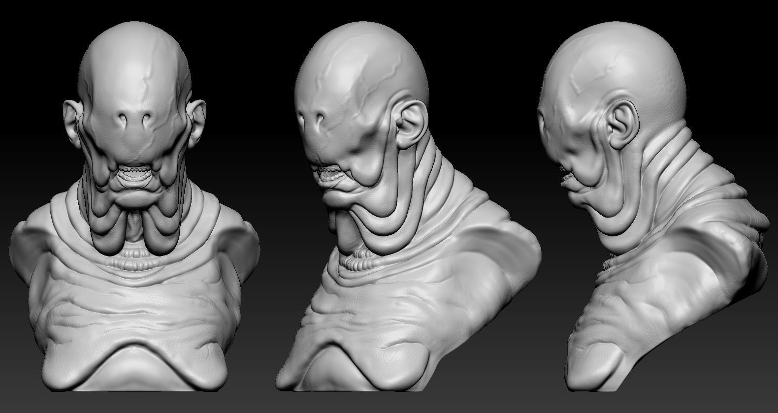Pale Man Portrait 3D print model_5