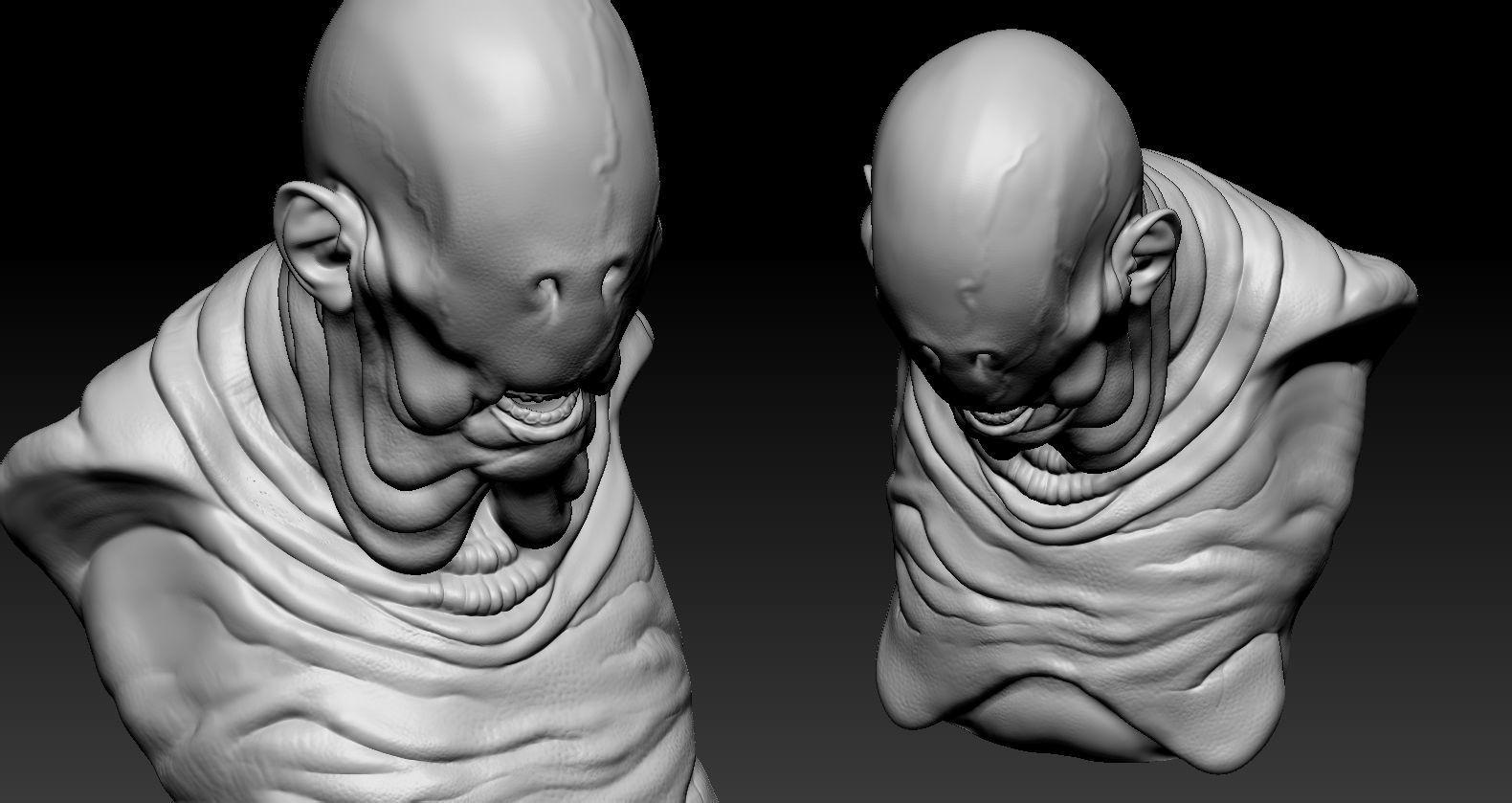 Pale Man Portrait 3D print model_2