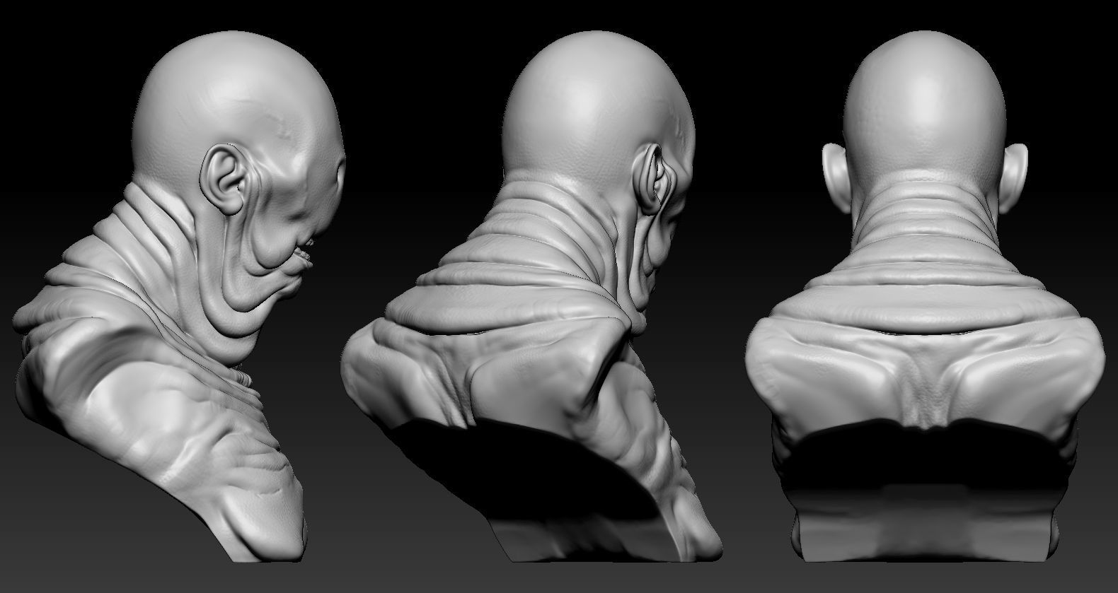 Pale Man Portrait 3D print model_6