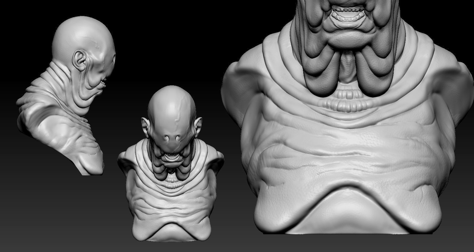 Pale Man Portrait 3D print model_3