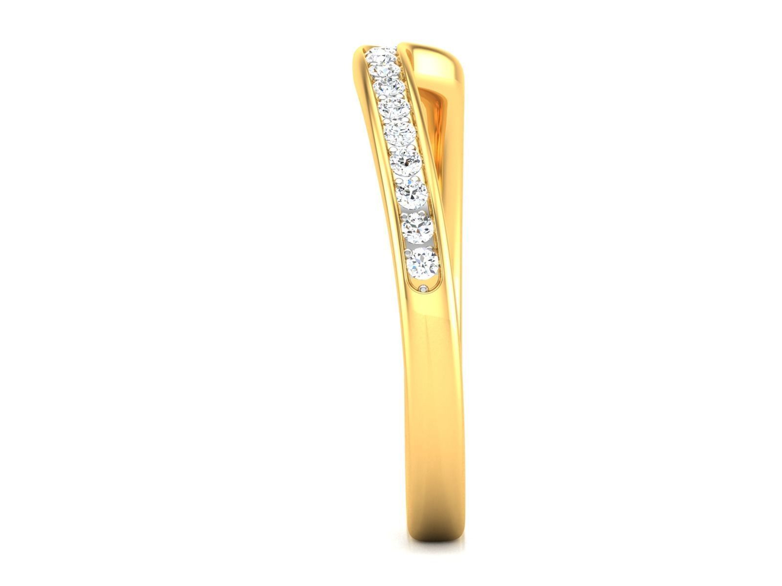 ring-9522 elegant gold diamond ring 3D print model_5