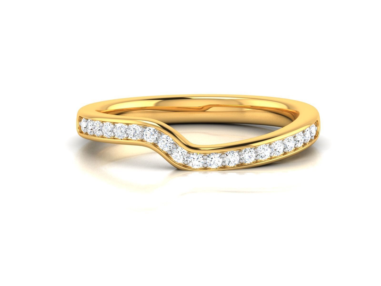 ring-9522 elegant gold diamond ring 3D print model_7