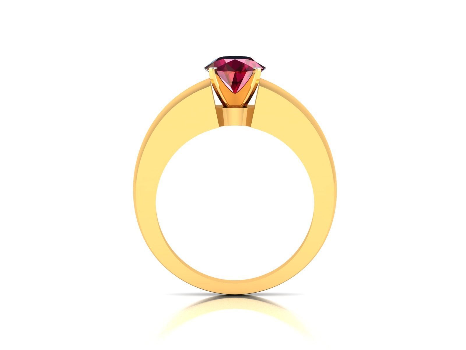 ring-9517 ruby ring gold 3D print model_3