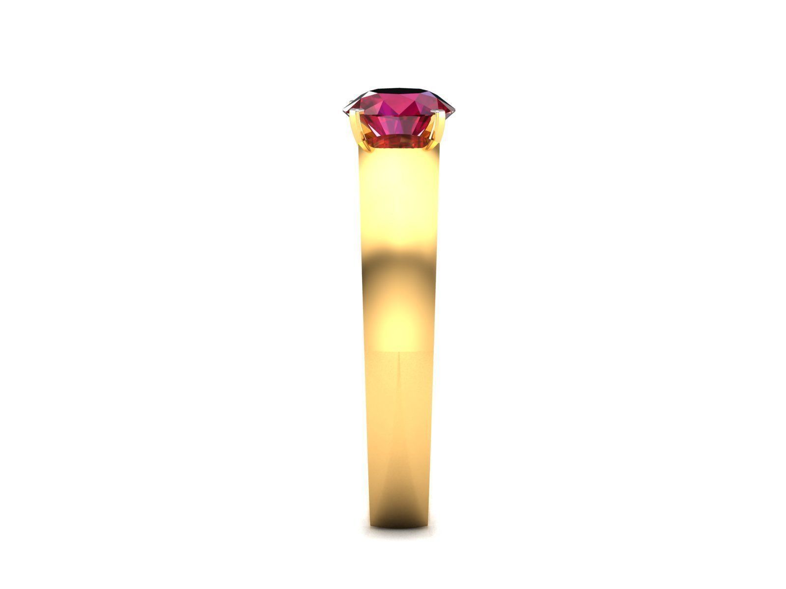 ring-9517 ruby ring gold 3D print model_4