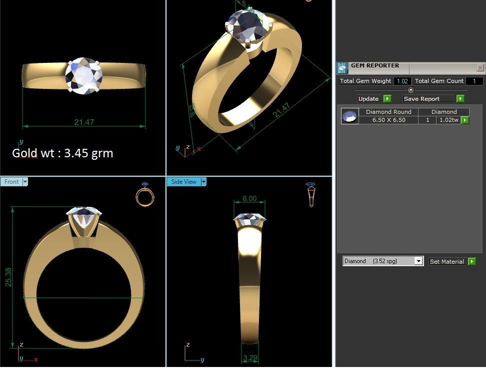 ring-9517 ruby ring gold 3D print model_8