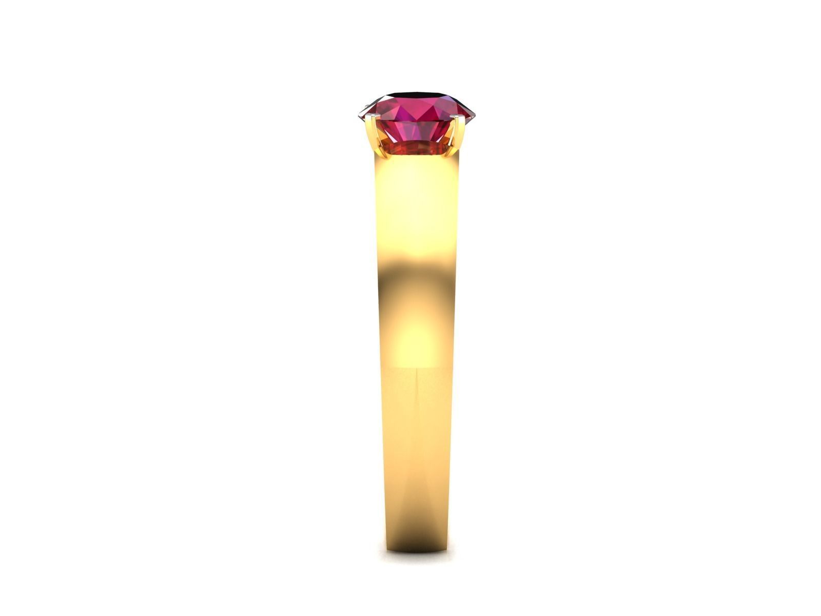 ring-9517 ruby ring gold 3D print model_5