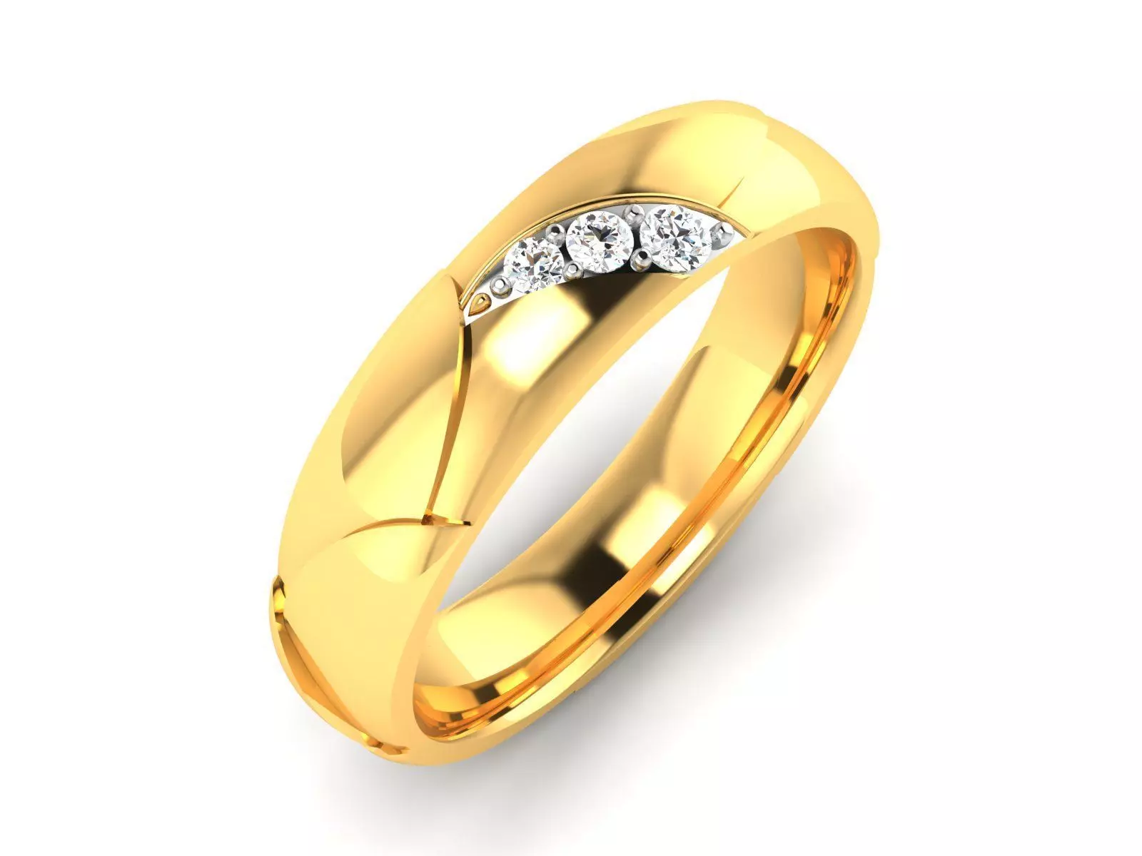 ring-9500 gold ring with diamonds 3D print model_0