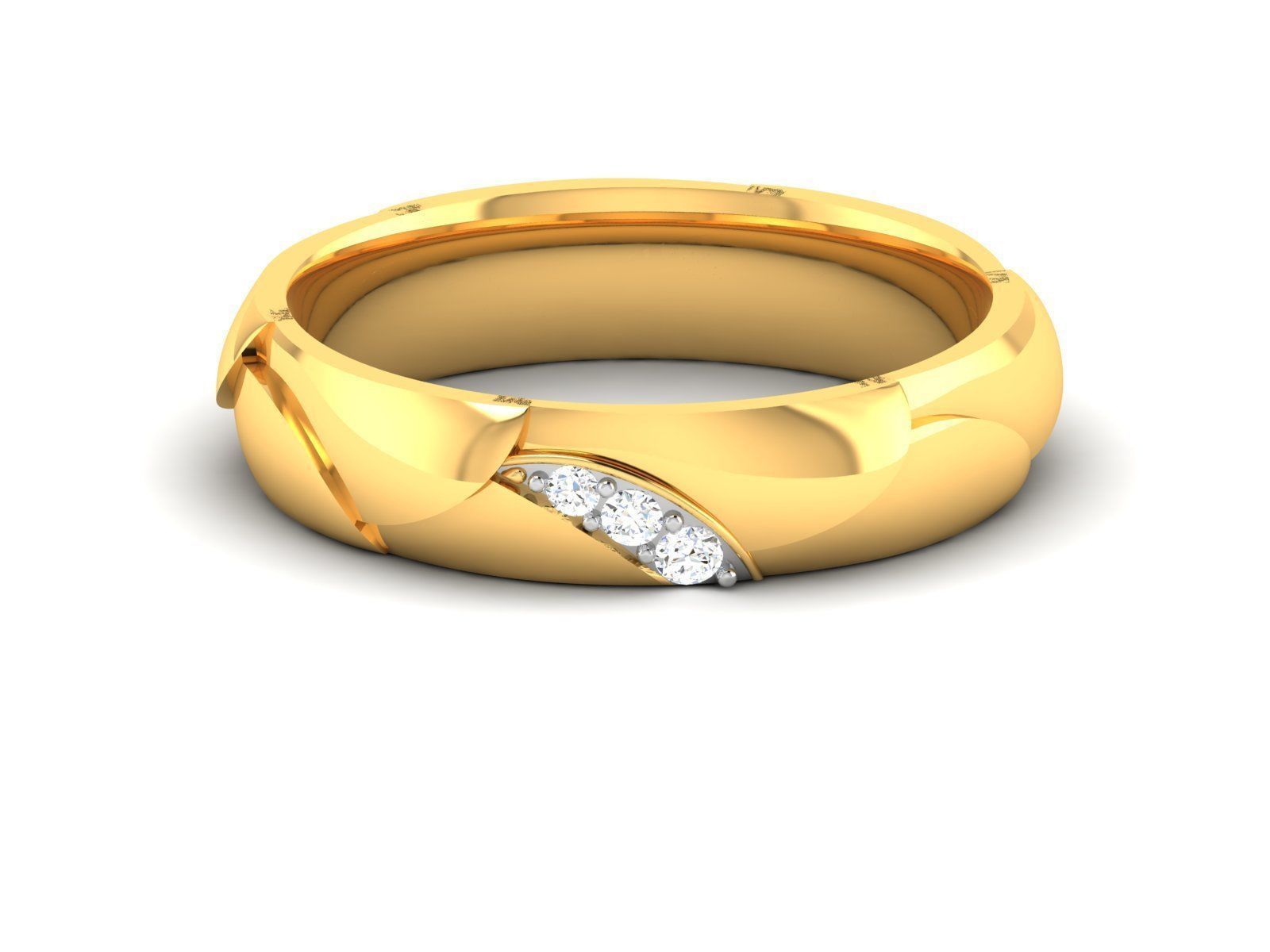 ring-9500 gold ring with diamonds 3D print model_6