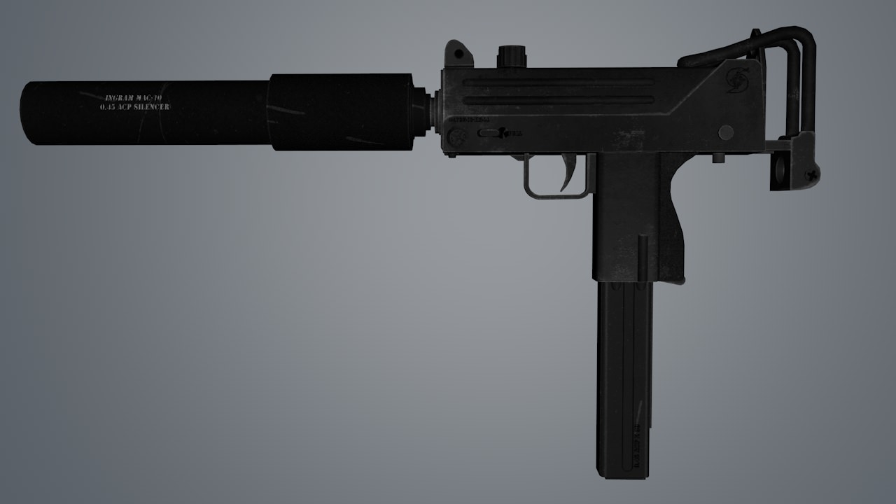 Ingram Mac-10 3D model_1