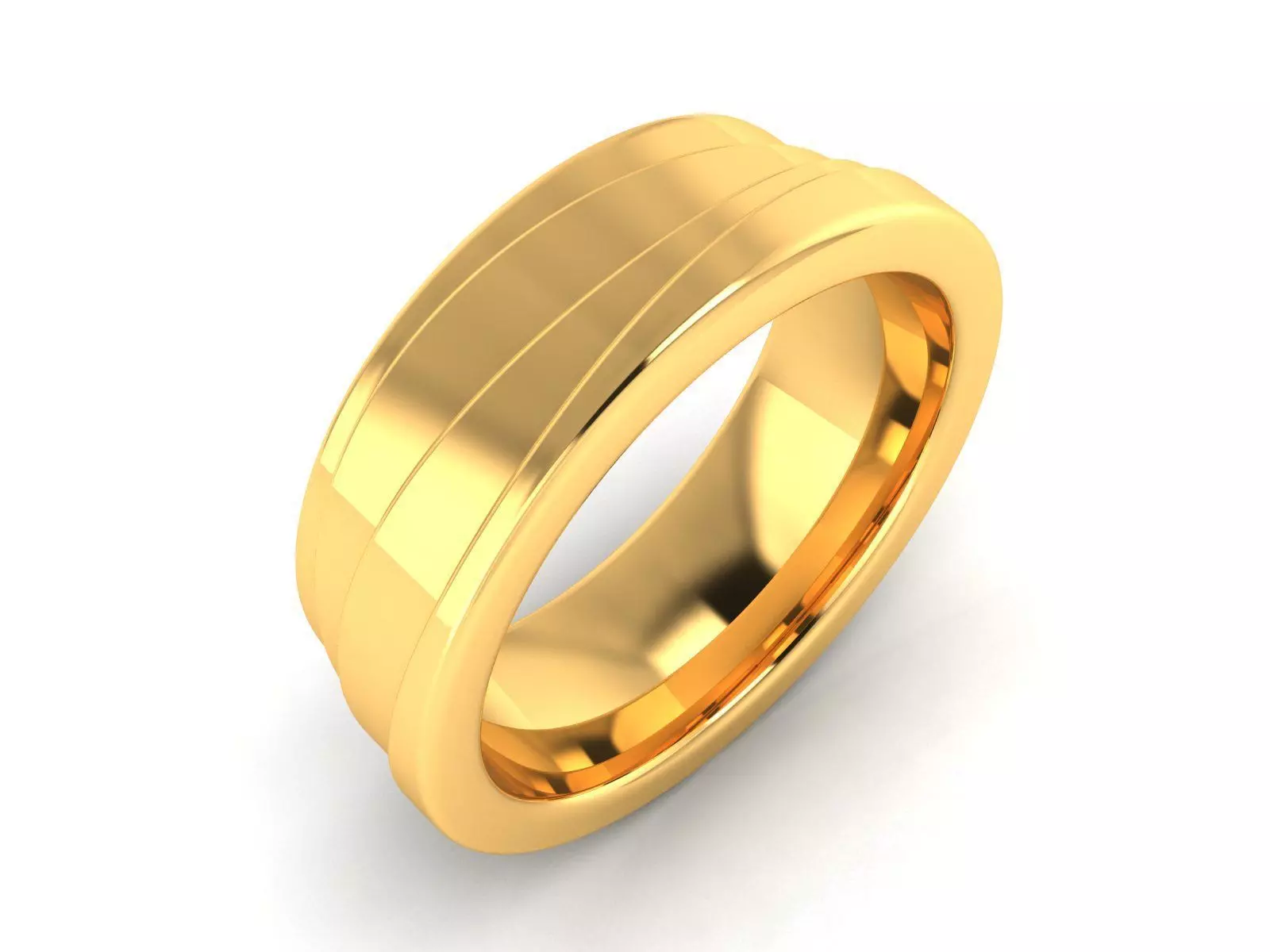 ring-9324 oval gold ring 3D print model