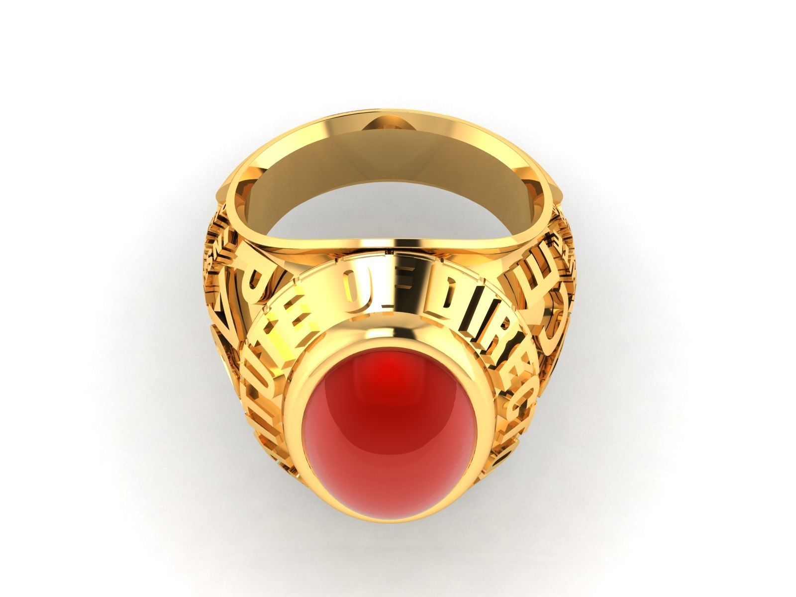 ring-9229 gold ring with stone 3D print model_6
