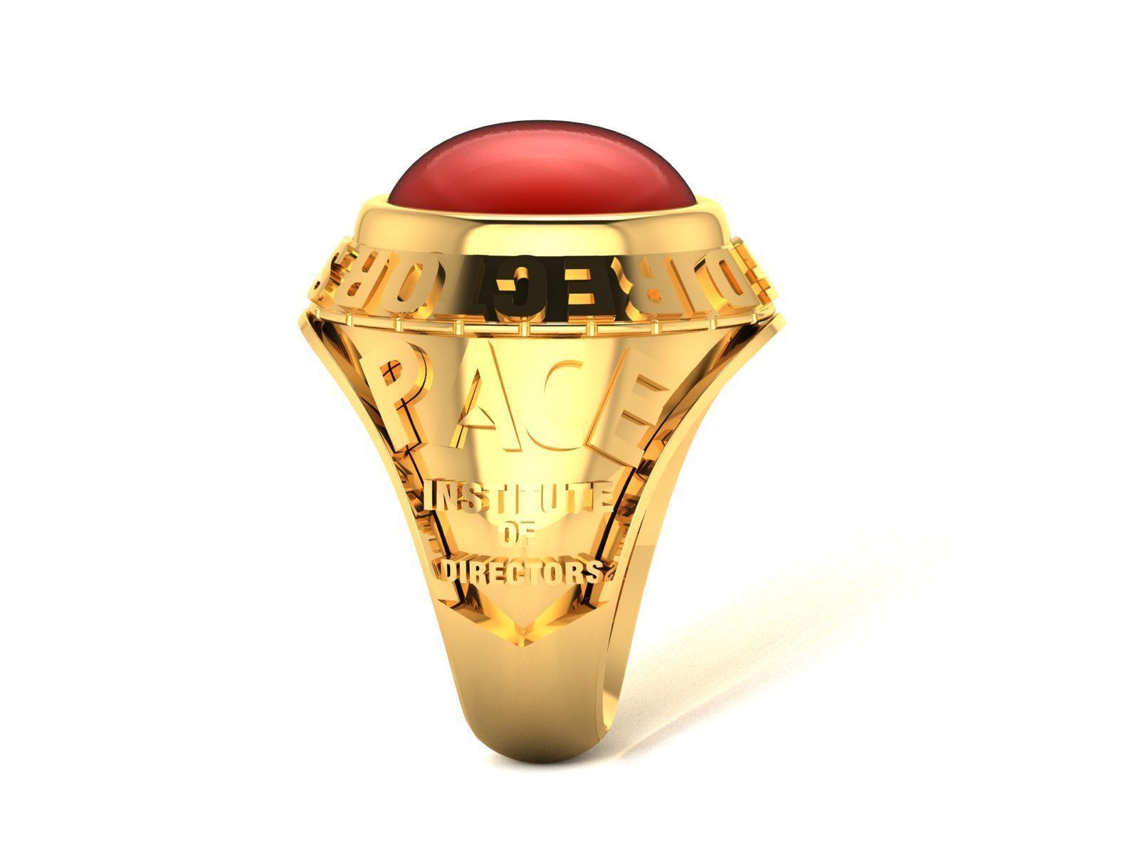 ring-9229 gold ring with stone 3D print model_4