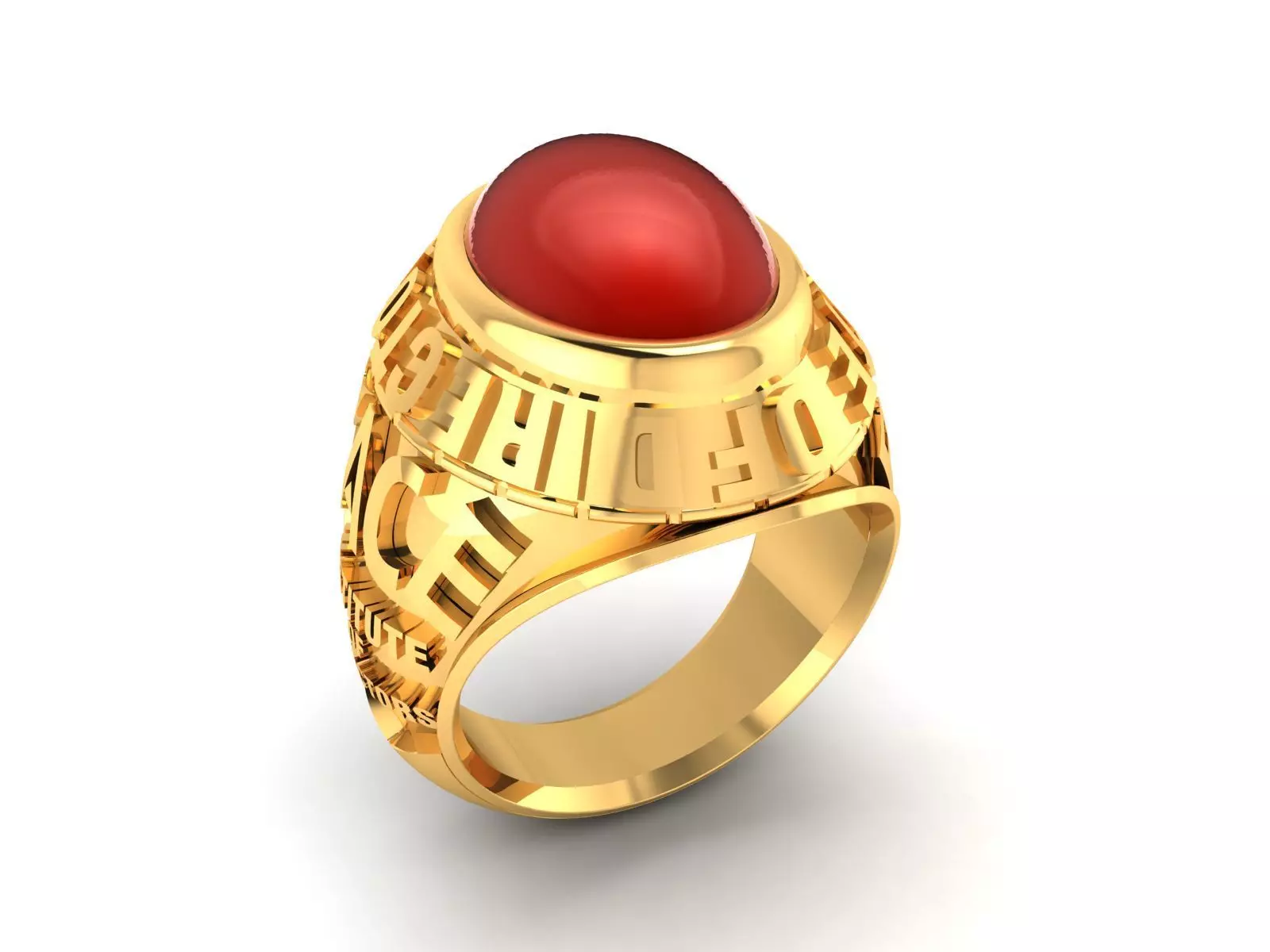 ring-9229 gold ring with stone 3D print model_0