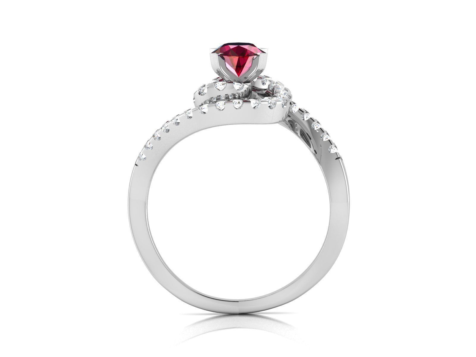 ring-9222 engagement ring with ruby stone and diamonds 3D print model_2