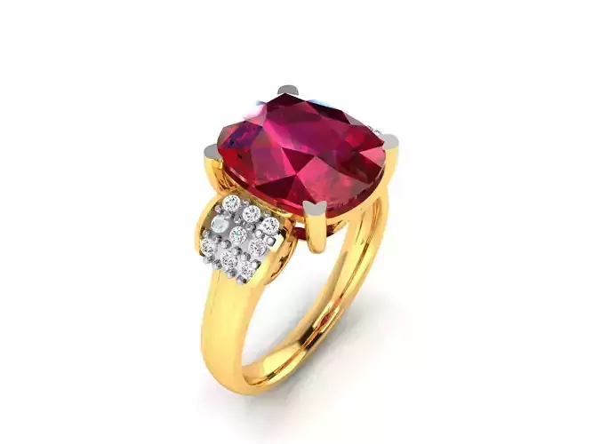 ring-9213 ruby and diamond ring