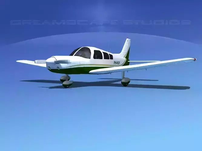 Piper PA-28 V10 3D model Piper PA-28 V10 3D model