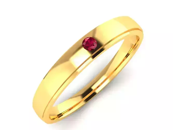 ring-9152 gold ring with ruby stone