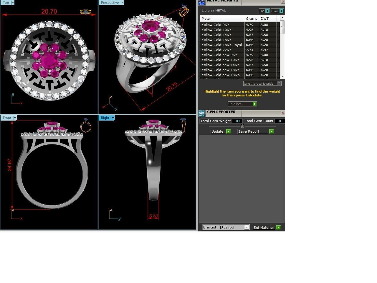ring-9452 ruby and diamond ring 3D print model_8
