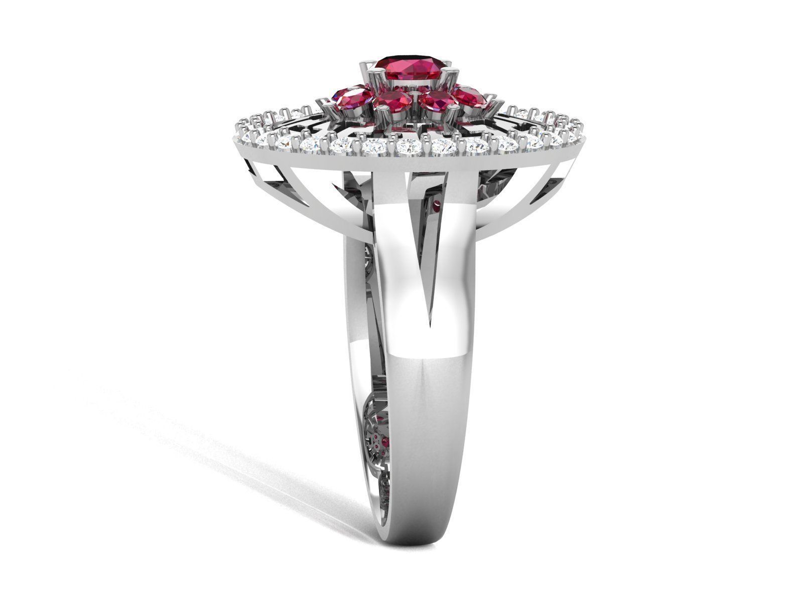 ring-9452 ruby and diamond ring 3D print model_4