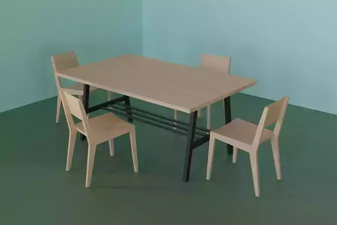 Table with 4 chairs