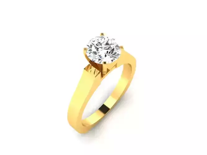 ring-9060 diamond solitaire engagement ring gold