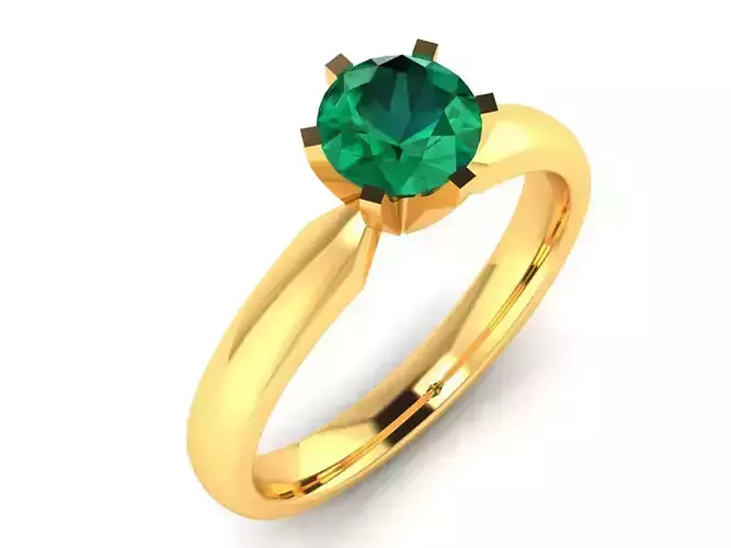 ring-90 emerald engagement ring gold