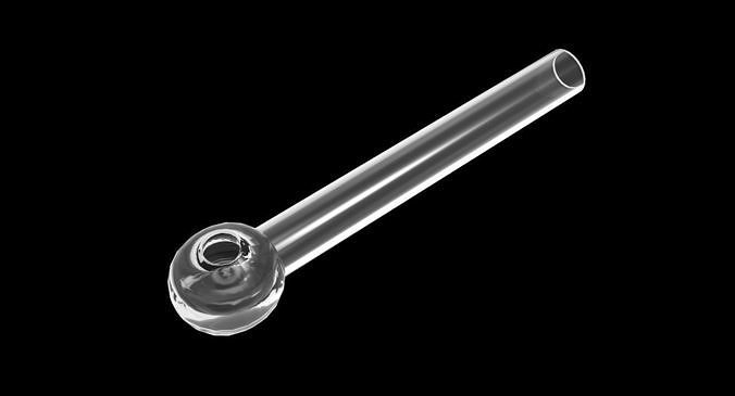 Glass Meth pipe Free low-poly 3D model