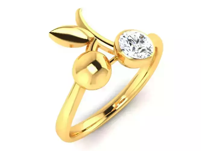 ring-8965 cherry ring gold