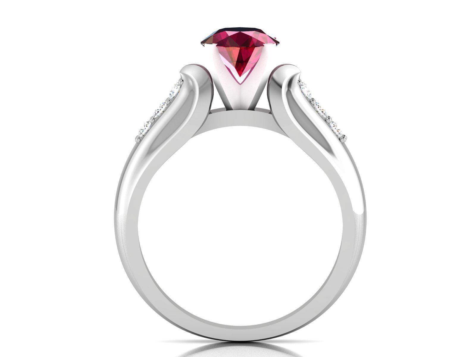 ring-805 oval ruby and diamond ring 3D print model_2