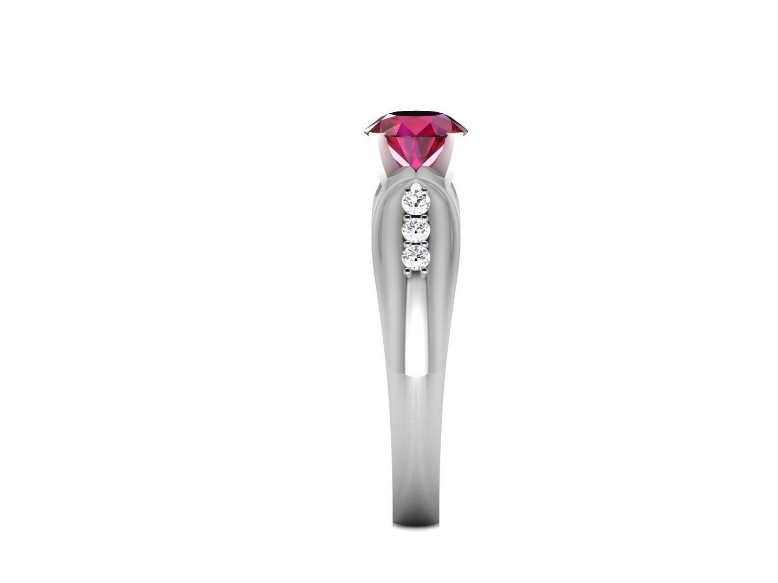 ring-805 oval ruby and diamond ring 3D print model_7