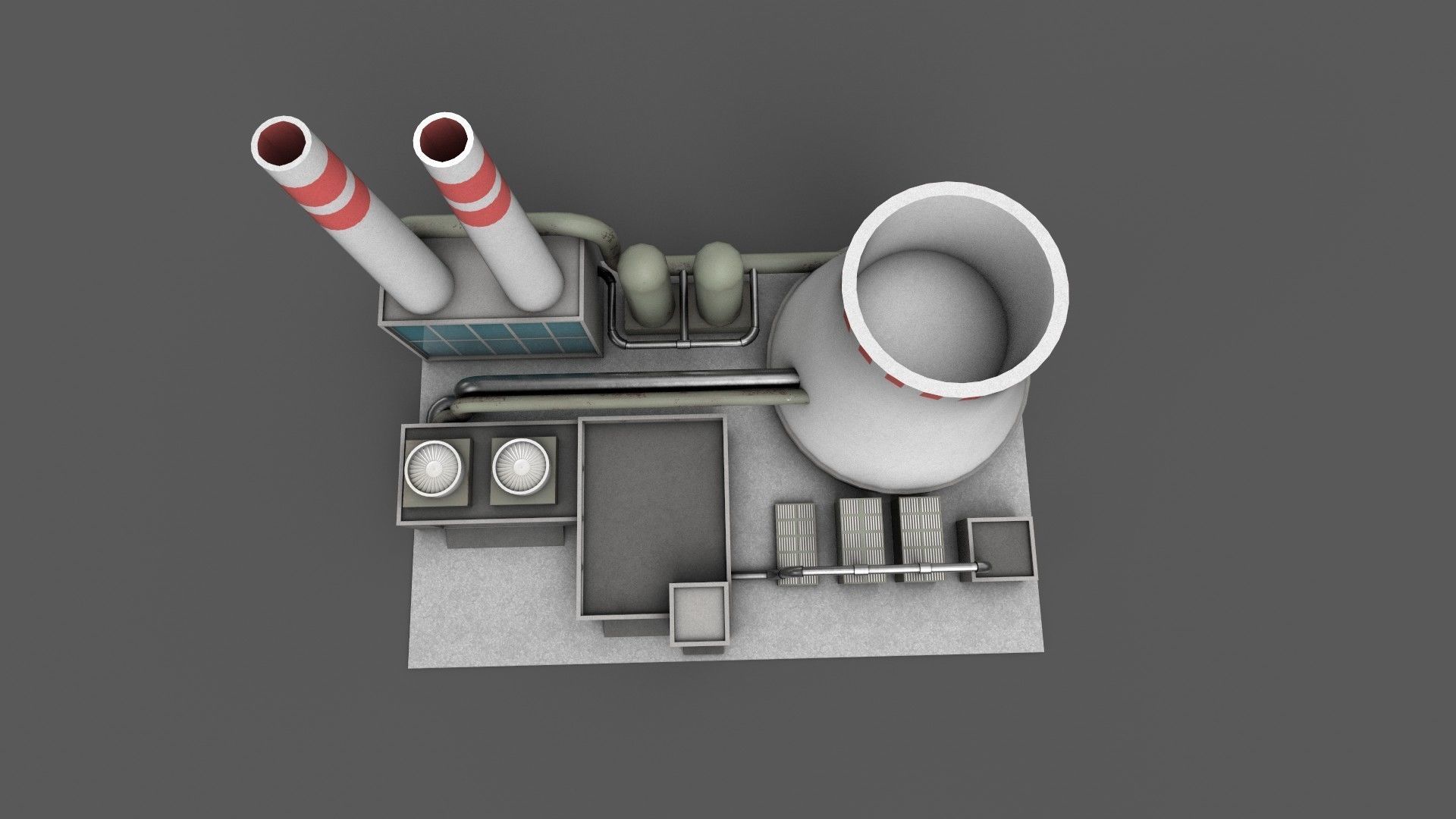Power Plant Low poly Low-poly 3D model_3
