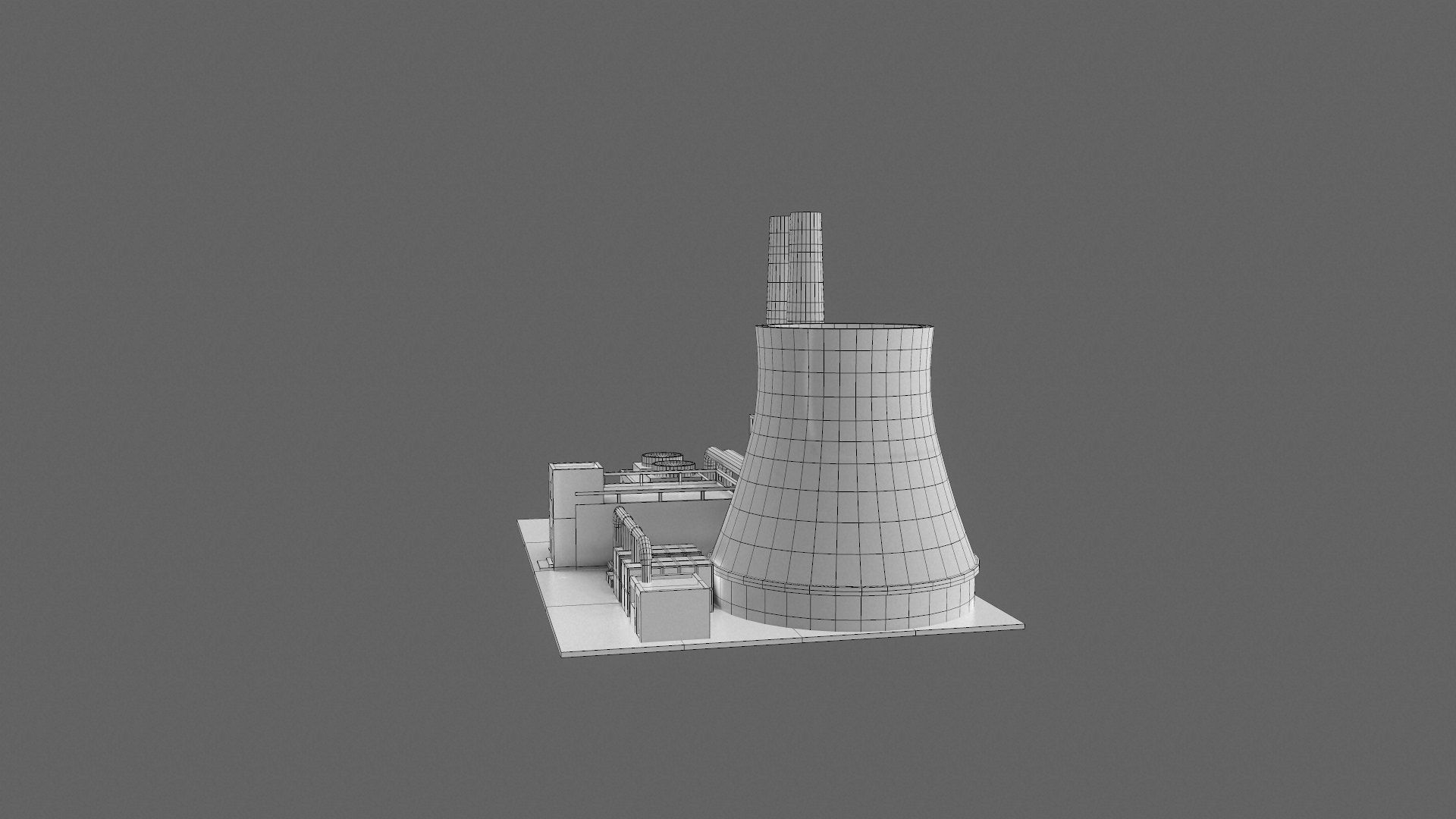 Power Plant Low poly Low-poly 3D model_9