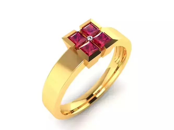 ring-588 ruby ring gold