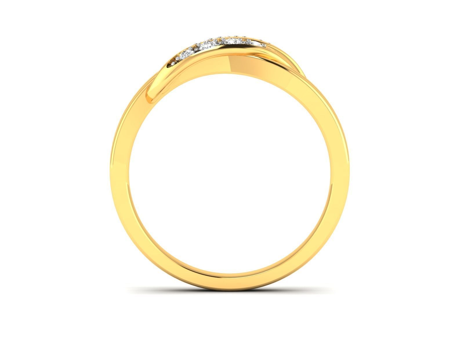 ring-529 diamond ring gold 3D print model_3