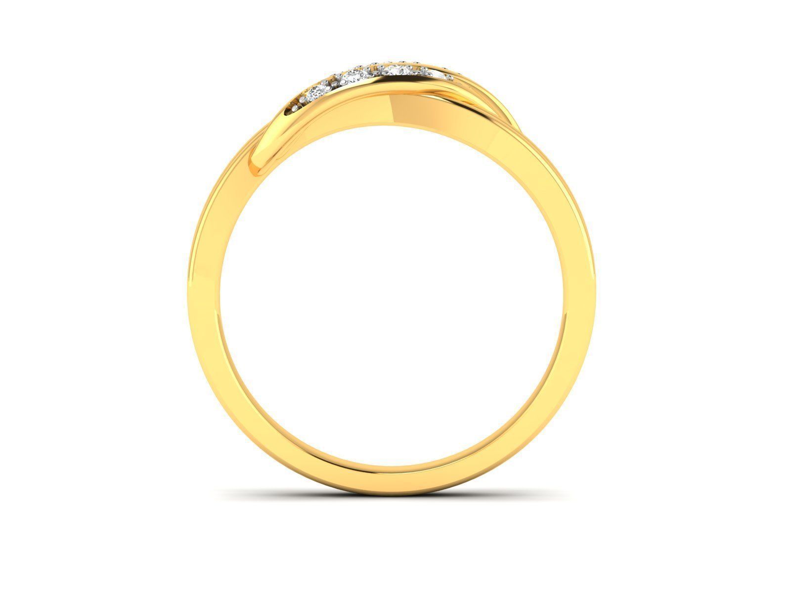 ring-529 diamond ring gold 3D print model_2