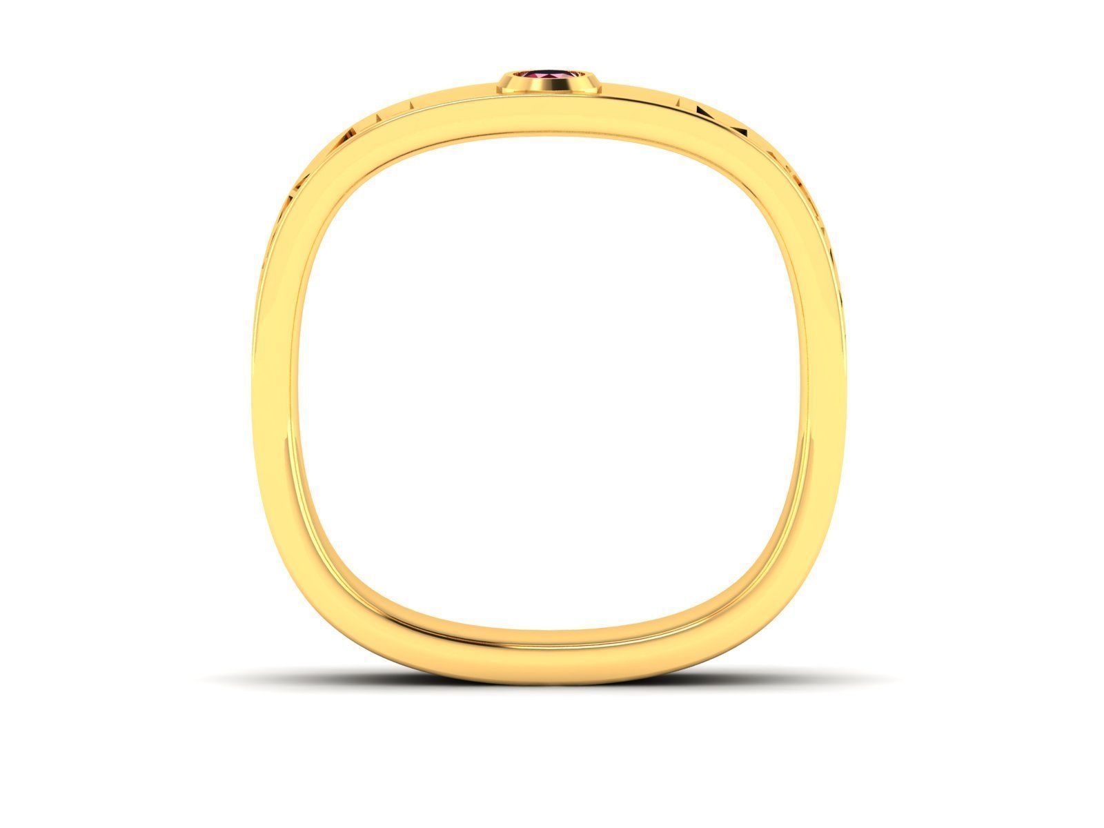 ring-526 gold ring with sapphires 3D print model_2