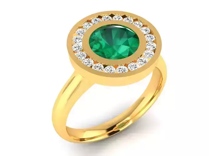ring-49 emerald and diamond ring