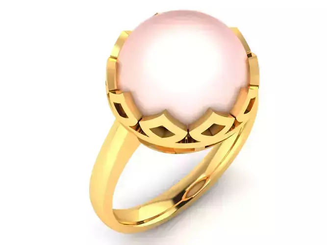 ring-462 quartz ring gold