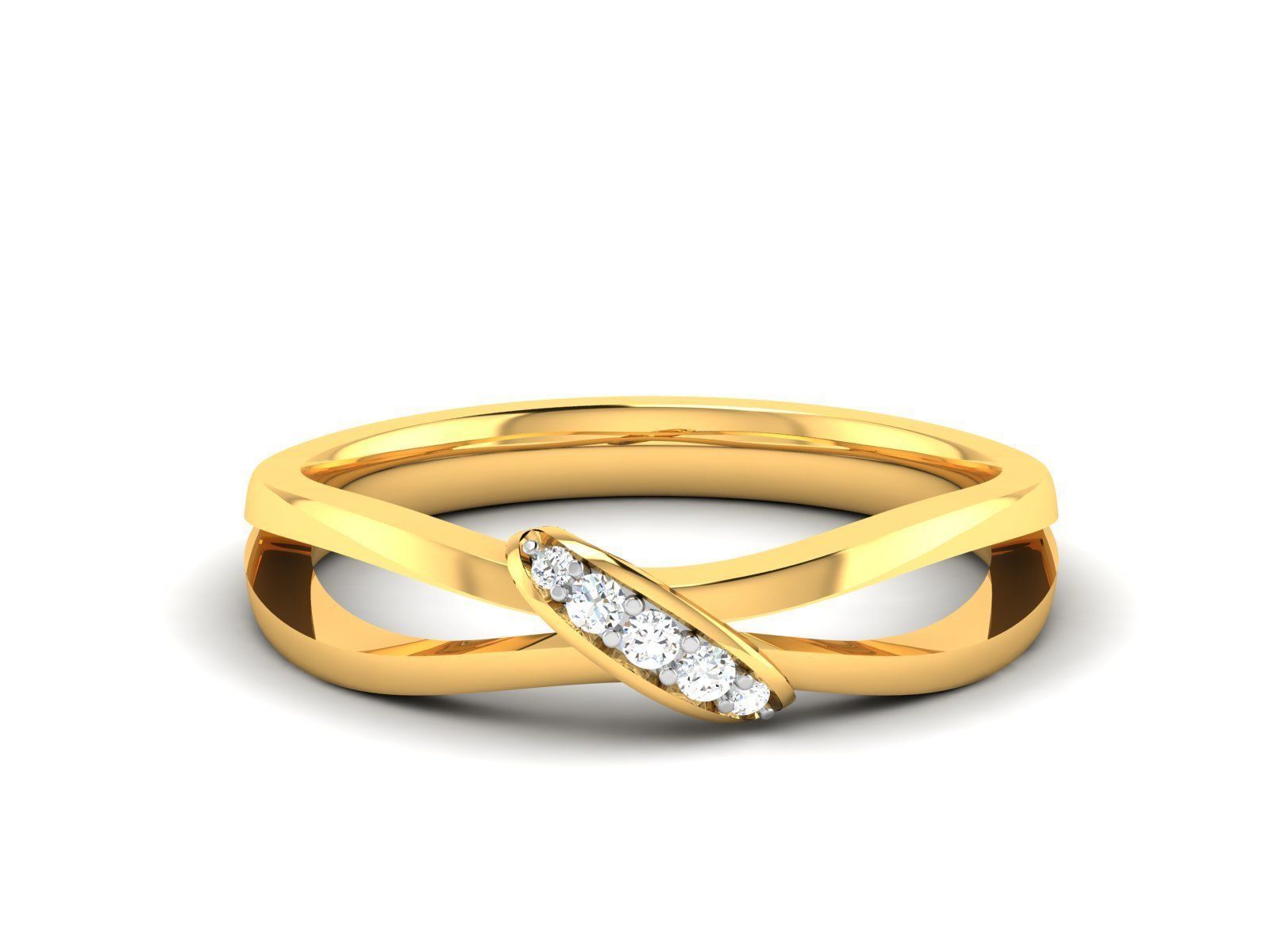 ring-422 diamond ring gold 3D print model_6
