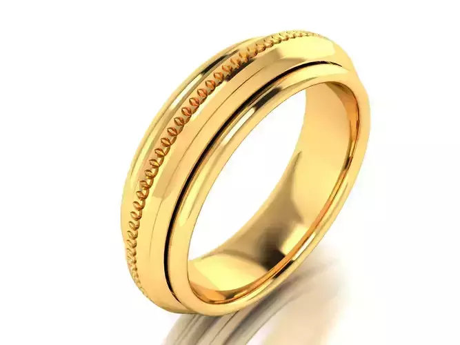 ring-411 oval gold ring 3D print model