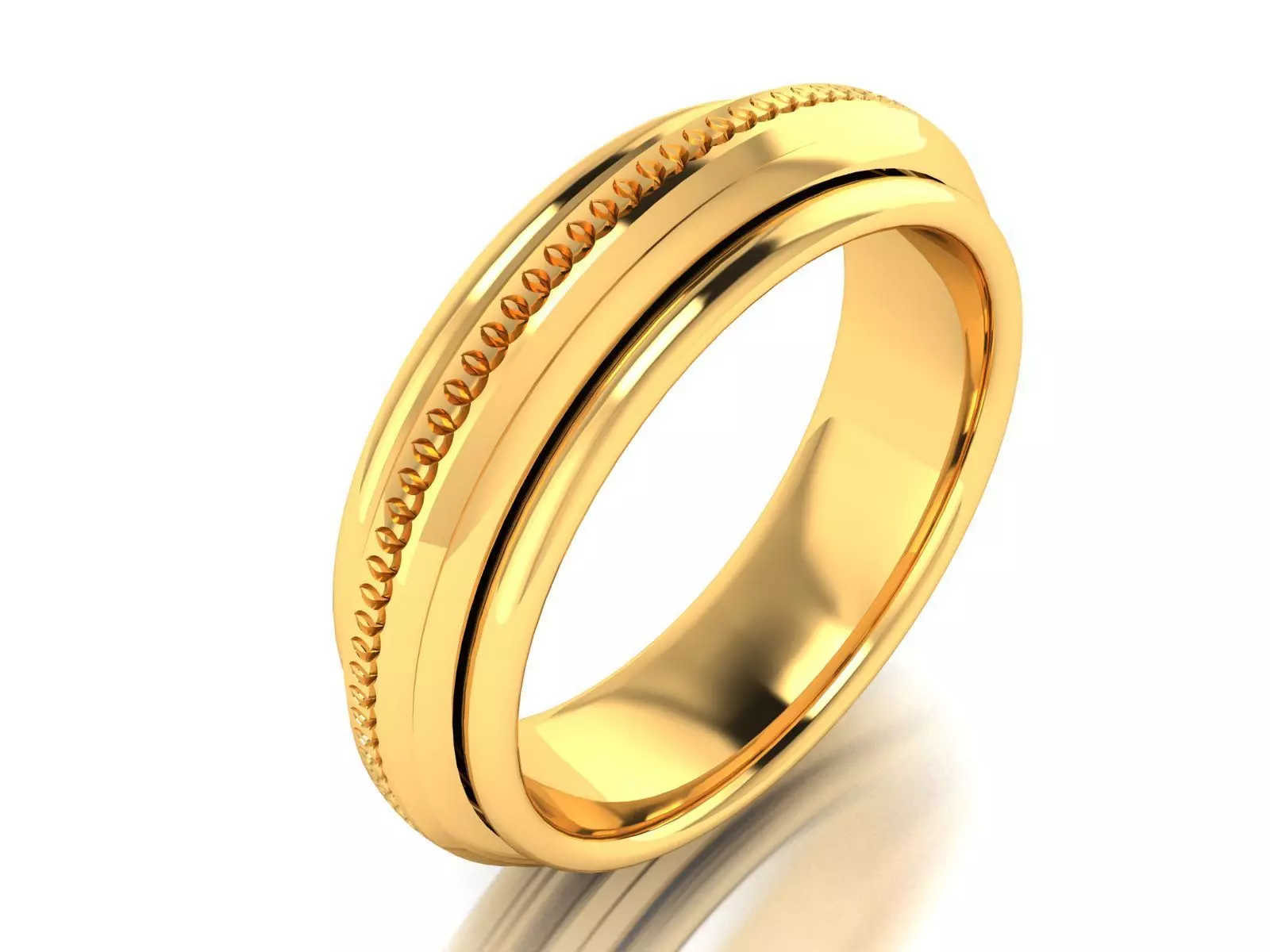 ring-411 oval gold ring 3D print model