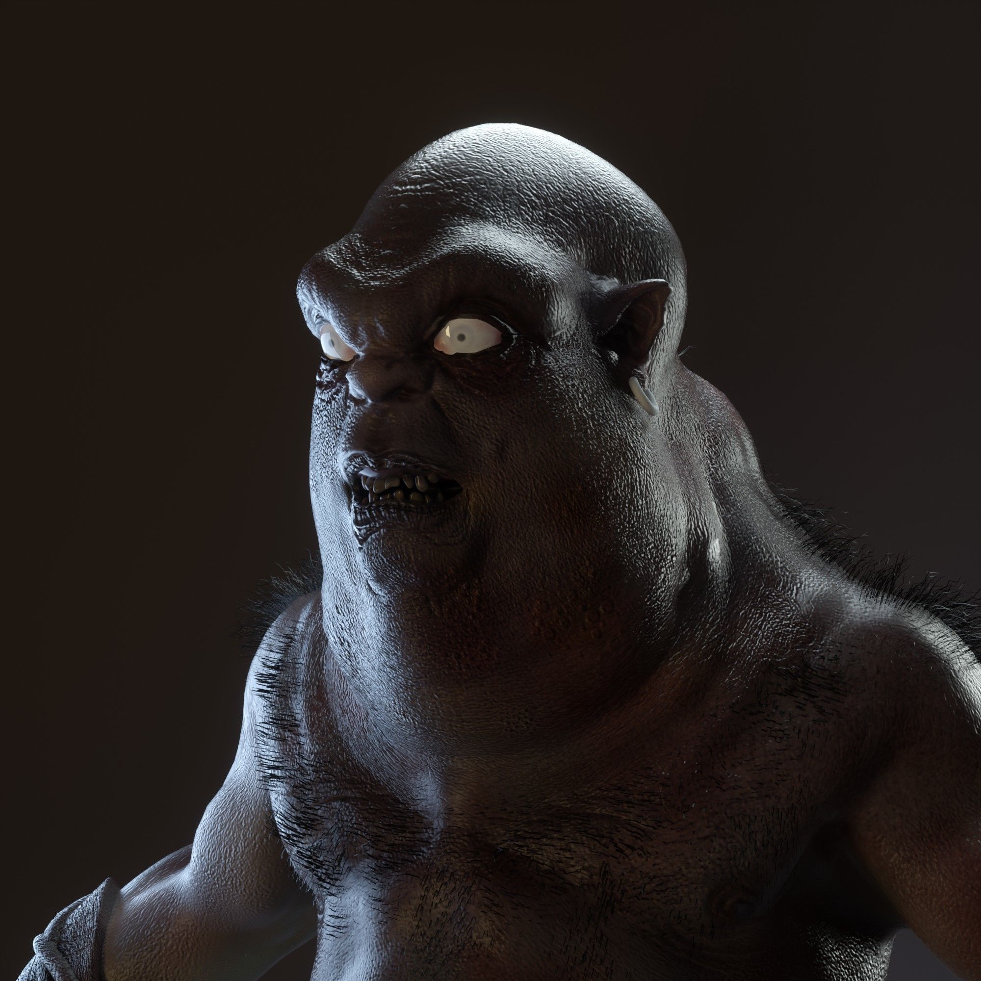 CAVE TROLL Low-poly 3D model_25